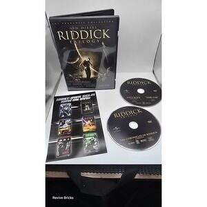 Riddick Trilogy Pitch Black  Chronicles  Dark Fury (DVD, 2006) Tested Vin Diesel